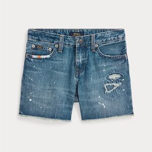 Polo by Ralph Lauren Paint-Splatter-Print Cotton Denim Short *NWT*  4T 🛍️